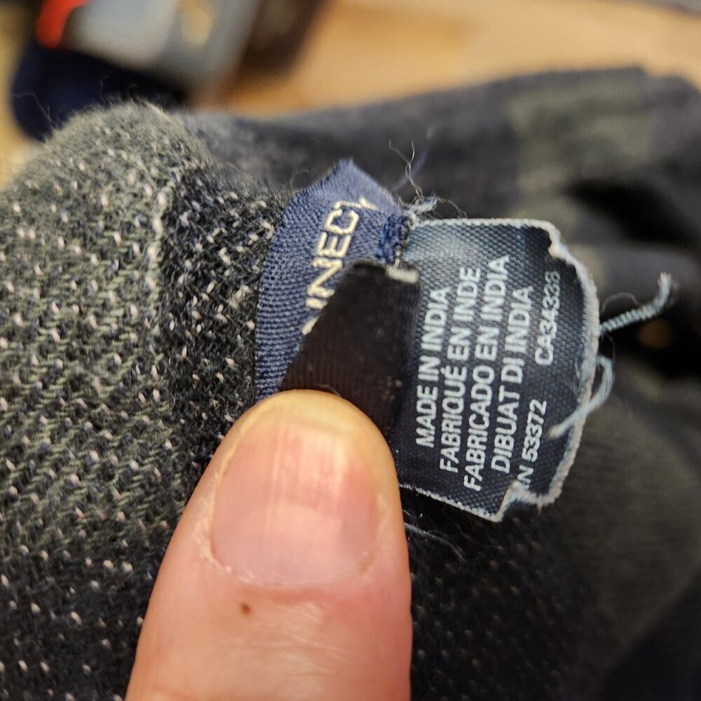 French Connection Plaid Flannel Shirt Dress Tie Belt Green Blue Medium - Picture 3 of 8